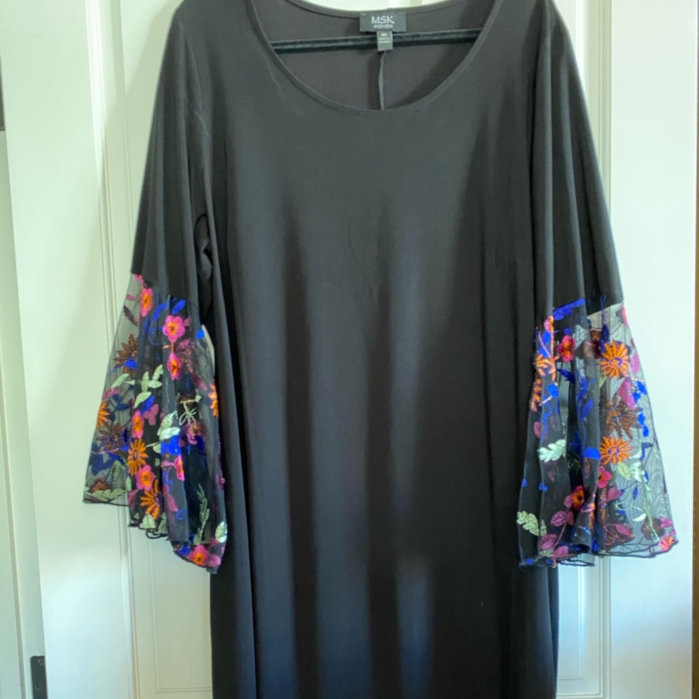 Black just below the knee dress